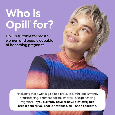 Over-the-Counter 28 Count Opill, Daily Birth Control Pills, Progestin-Only Oral Contraceptive, FDA-Approved
