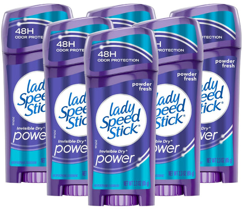 Lady Speed Stick Invisible Dry Power Underarm Antiperspirant Deodorant, Powder Fresh, 2.3 oz