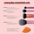 Real Techniques 5 Piece Everyday Essentials Makeup Brush Set, Includes 4 Brushes & Sponge, Travel Gift Set