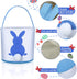 Weewooday 6-Pack Easter Bunny Canvas Tote Bags - Perfect for Egg Hunts and Gifts