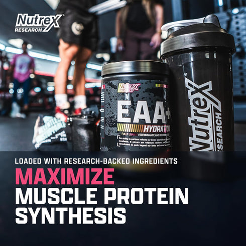 Nutrex Research EAA Hydration | EAAs + BCAA Powder | Muscle Recovery, Strength, Muscle Building, Endurance | 8G