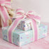 MEEDEE Pink White Stripe Wired Ribbon, 2.5 Inch, Baby Pink with Ivory Stripes for Wreaths, Garland