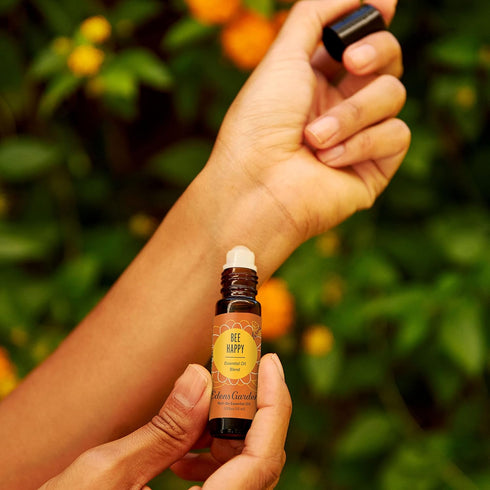 Edens Garden Bee Happy Essential Oil Roll-On Blend, 100% Pure, Natural, Therapeutic, 10 ml (.33 fl oz)