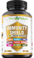 9-in-1 Immune Support Vitamin C (1000mg), D3 (5000 IU), Zinc (22mg) with Elderberry, Turmeric, Echinacea, Ginger,