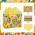 SolarGlory Large Sunflower Gift Bag with Yellow Tissue Paper and Greeting Card Sunflower Wrapping Paper for Women Girl