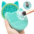 TailaiMei 2 in 1 Makeup Brush Cleaning Mat with Drying Holder, Portable Silicon Cat Shaped Cleaner Pad, Cosmetic