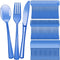 150 Pieces Disposable Cutlery Set, Heavy Duty Plastic Silverware with 50 Forks, 50 Knives, 50 Spoons for Parties, Events