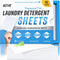 Eco Washing Strips Laundry Detergent Sheets - 80 Loads Package, Free & Clear, Zero Waste, Fragrance Free