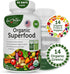 Organic Superfood Greens Fruits and Veggies Complex - Dietary Supplement with 14 Greens & 14 Fruits, Non-GMO