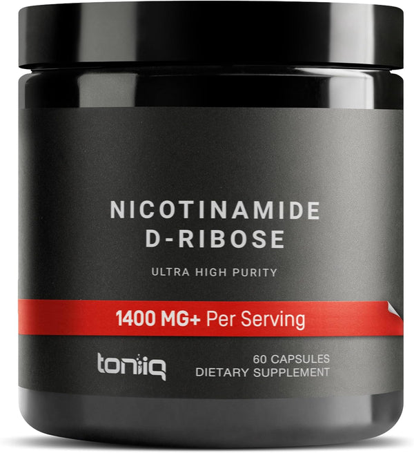 Ultra High Potency 1400mg NAD Supplement - NAD Booster Nicotinamide Riboside with D-Ribose, 60 Count