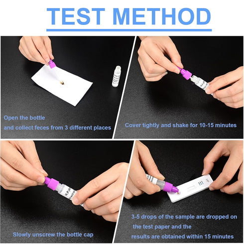 Helicobacter Pylori Stool Test Kits, 2 Tests, Quick Home Testing, Highly Accurate