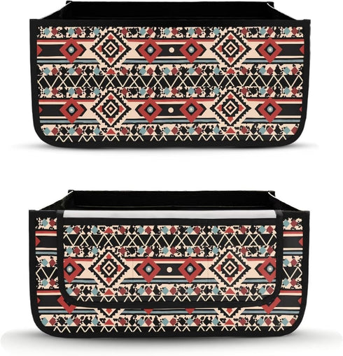 Hechitok Tribal Stripe Walker Bag, Handy Rollator Basket Water Cup Holder, Walker Accessories Storage Bag for Folding