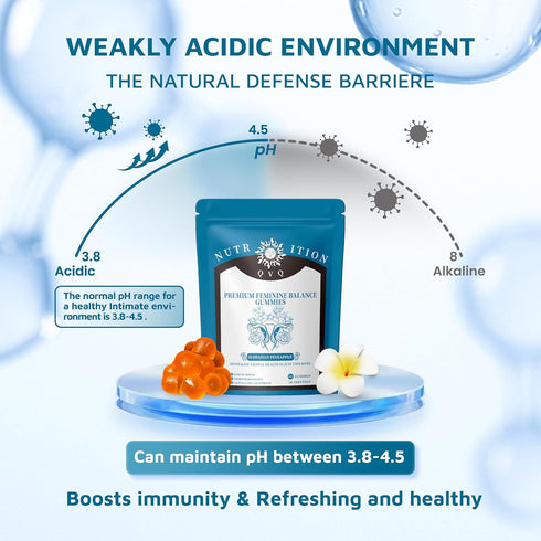 Gummies Immune Gummies women-60 Organic Natural Sourcing Premium Feminine PH Balance for Women's Health, Support