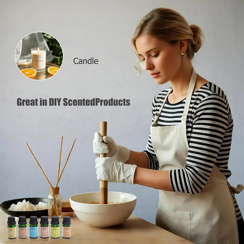 Set, 2 Oz 6 Essential Oils Well Being Fl Aromatherapy Oils for Diffuser, Pure Undiluted Fragrance Oils, All Seasons
