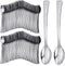 300 Pieces Plastic Mini Appetizer Forks and Spoons, 4.53 Inch Heavy Duty Disposable Silverware for Parties