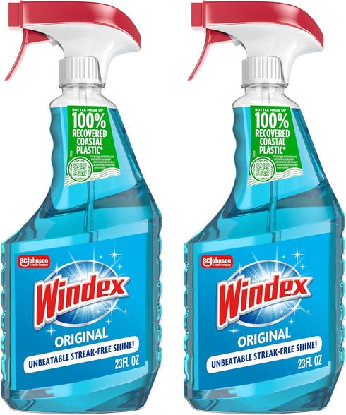 Windex Glass and Window Cleaner Spray Bottle, Packaging Designed to Prevent Leakage