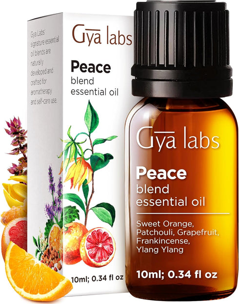 Set Set 2x0.34 oz Peace Essential Oil for Diffuser & Stress Relief Essential Oils for Diffuser - Essential Oils - fl