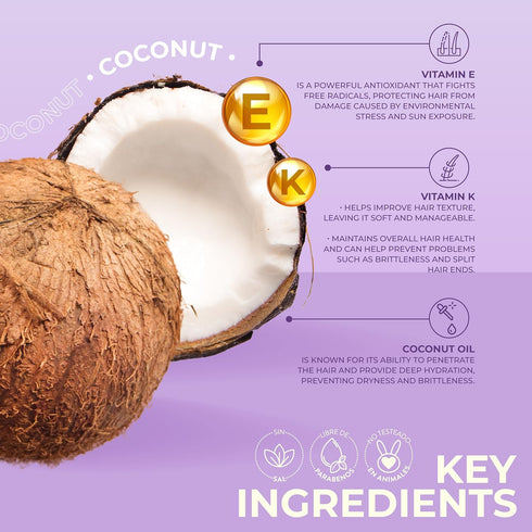 naissant Coconut Oil Hair Treatment | Frizz Control, Heat Protection, 4 Fl Oz