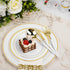 90PCS Gold Plastic Silverware Set - Heavy Duty Cutlery with 30 Spoons, 30 Forks, 30 Knives, White Handle for Parties