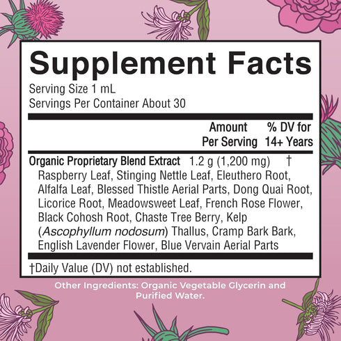MaryRuth Organics USDA Organic Women's Wellness Liquid Herbal Supplements | Includes Stinging Nettle, Raspberry Leaf