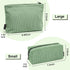 MAGEFY Makeup Bag, 2 PCS Corduroy Makeup Bag for Purse, Cute Travel Cosmetic Pouch for Women and Essentials