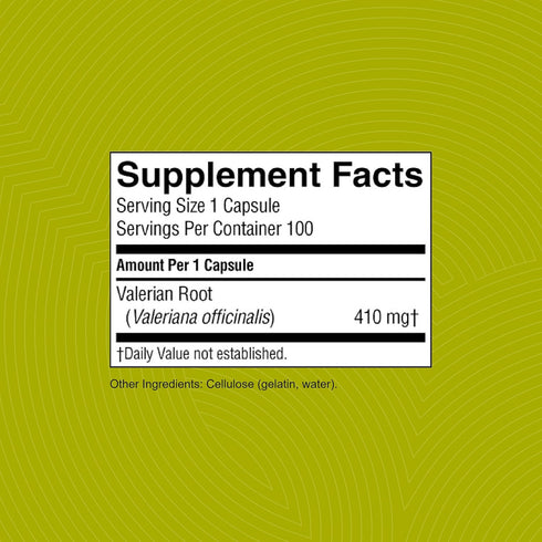 Nature's Sunshine Valerian Root, 100 Capsules, Herbal Supplement for Relaxation and Sleep Support