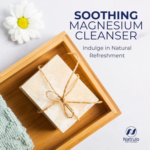 Dead Sea Magnesium Soap Bar Deep Cleansing Moisturizing Body Soap for All Skin Types, Made in USA