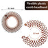 WILLBOND 14 Pcs Flexible Circle Hair Bands, Stretch Headbands with Tooth Comb for Women and Girls, 7 Color Styles