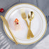 FOCUSLINE 160 Pack Gold Plastic Silverware Set, 80 Gold Forks, 40 Gold Knives, 40 Gold Spoons for Parties