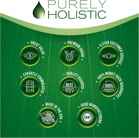 Purely Holistic CoQ10 100mg - 240 SoftGels - 8 Month Supply - Ubiquinone Coenzyme Q10 Supplement - with Organic Olive Oil - Soy Free Co Q 10 - Made in The USA