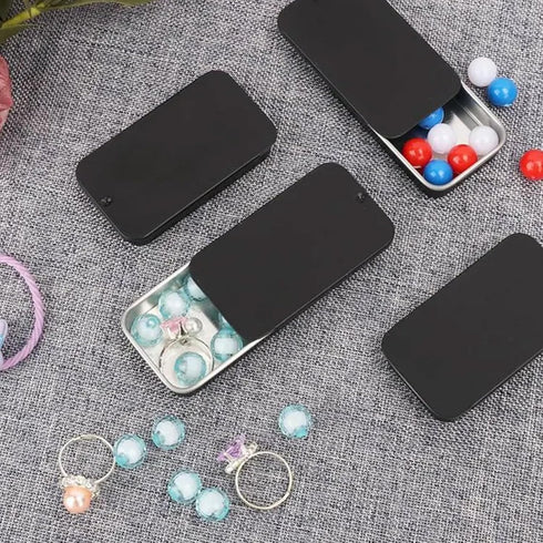 LINYUEARUI 7pcs Mini Portable Case,Dental Floss Dispenser,Toothpick dispenser tin sliding refillable dental floss