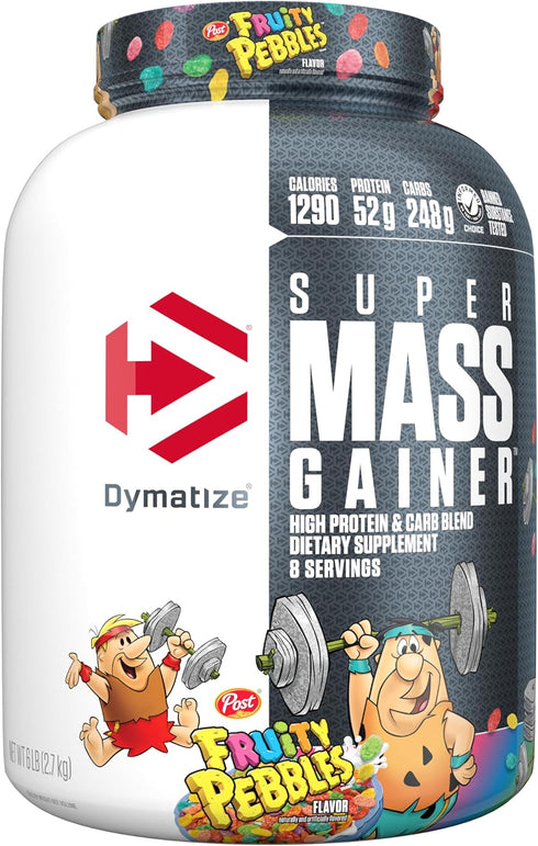 Dymatize Super Mass Gainer Protein Powder, 1290 Calories & 52g Protein, Fruity Pebbles, 6 Pound