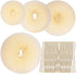 Teenitor Hair Bun Shaper Set with 20pcs Extra-large, Large, Medium, Small Doughnuts Ring Stylers, Blonde Bobby Pins