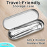 Set of 3 Tongue Scrapers for Adults, Tough Metal Tongue Cleaner with Storage Case, Stainless Steel for Fresh Breath