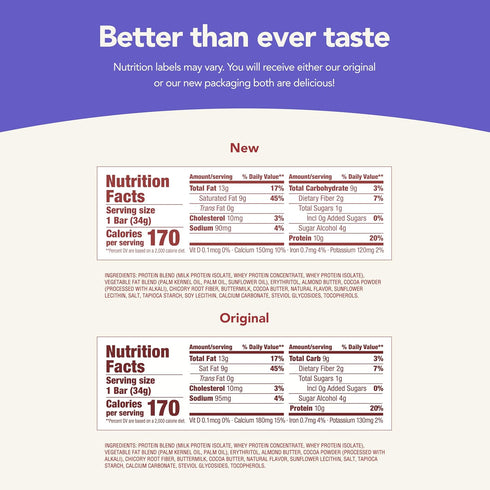 think! Delight Protein Bars - Low Carb, Gluten Free Snack, Chocolate Mousse Pie, 10 Count (Packaging May Vary)