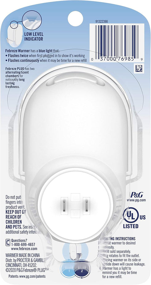 Pack 4 Febreze Plug In Air Freshener Fade Defy Plugs, Scented Oil Warmer