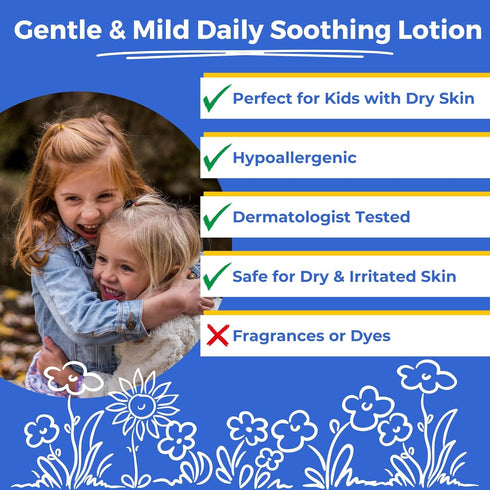 Kids Lotions - Daily Use Gentle Moisturizer, Plant Based and Non-Toxic Soothing Lotion for Kids