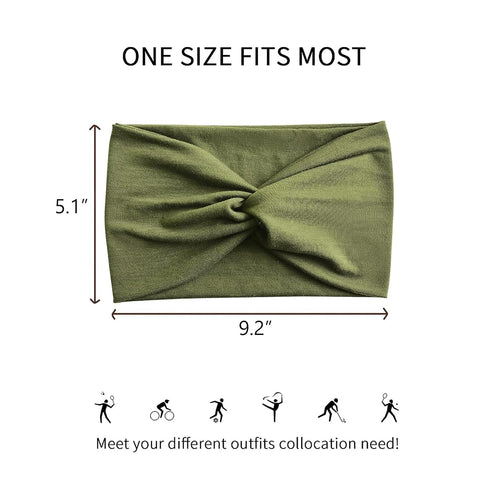 Jesries Women Headbands, African Wide Hair Wrap Extra Turban Head Bands for Large Sport Workout