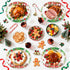 LIKAJON 50 12 10 Inch Pcs Oval Christmas Ball Paper Plates, x Large Disposable Christmas Heavy Duty Paper Plates