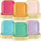 Tiangrid 120 Pcs Colorful Paper Plates 7 Inch Rainbow Candy Color Disposable Square