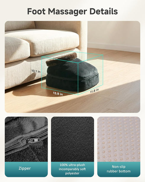 Snailax Foot Massager with Heat, Shiatsu Heated Kneading Foot Massager Machine, Electric Foot Massager, Gift for Her