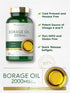 Carlyle Borage Oil Capsules, 2000mg, 200 Softgels, Cold Pressed Seed Oil Supplement