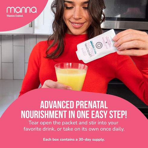 Manna Vitamins Evolved - Liposomal Prenatal Complete - Liquid Prenatal Vitamins for Women - Best Prenatal Vitamins