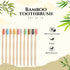 N12 Family-Friendly Pack of 10 Bamboo Toothbrushes, Multicolored BPA-Free Bristol, Eco-Friendly, Biodegradable Oral Care