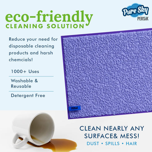 Pure-Sky Magic Deep Clean Cleaning Cloth – Just Add Water, No Detergents Needed - Multipurpose Ultra Microfiber Cloth