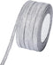 Molshine Silver Organza Ribbons 125 Yards (5 Rolls) Shimmer Sheer Thin Glitter Ribbon for DIY, Crafts, Gift Wrapping,