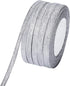 Molshine Silver Organza Ribbons 125 Yards (5 Rolls) Shimmer Sheer Thin Glitter Ribbon for DIY, Crafts, Gift Wrapping,