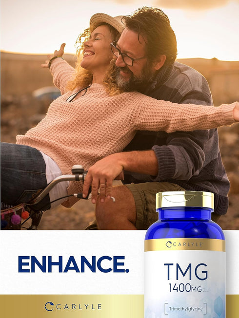Carlyle TMG 1400mg, 200 Quick Release Capsules, Non-GMO & Gluten Free Supplement