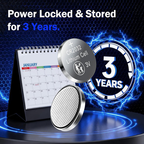 WANZELONYO CR2032 50 3V (20X3.2MM) Battery PCS Button Coin Cell