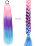 Ponytail Extension with Hair Tie, 26 inch Colored Hair Extensions for Braiding Rainbow Festival